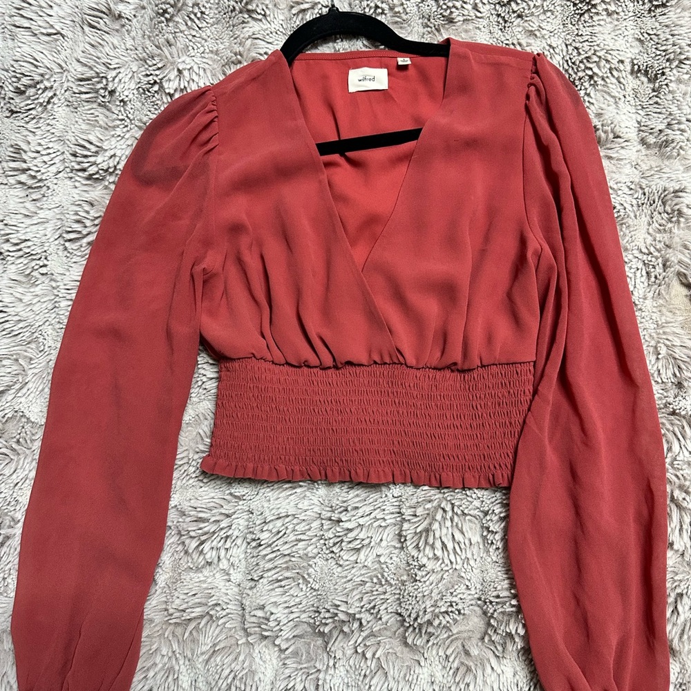 Aritzia Wilfred | S | Wistful Blouse in Coral - Picture 2 of 4